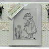 Small Girl with Flowers made using the Magic Template - Closed